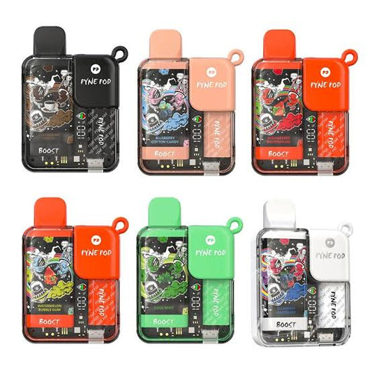 Pynepod Boost 8,500 Puffs 0% Nicotine Pack of 9 Vapes